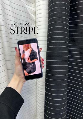 Лён STRIPE Принтованный