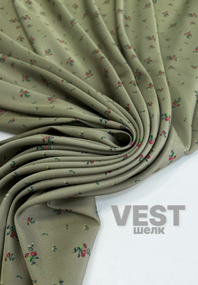 Шелк искусственный VEST мелкие цветочки VEST