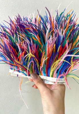 Перья на тесьме 13 см BOUQUET