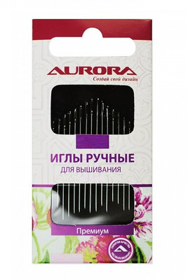 Иглы ручные для вышивания AURORA Цветочки