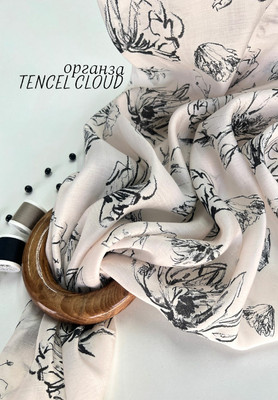 Органза TENCEL CLOUD Цветы TENCEL CLOUD