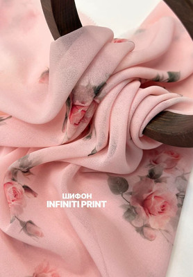 Шифон INFINITI PRINT Розы INFINITI PRINT