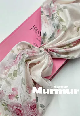 Батист MURMUR Цветы и ветки Принтованный