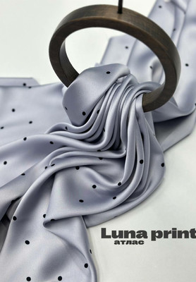 Атлас LUNA PRINT Черный горошек LUNA PRINT