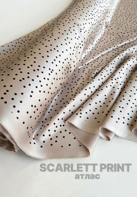 Атлас SCARLETT PRINT Горошек Атлас