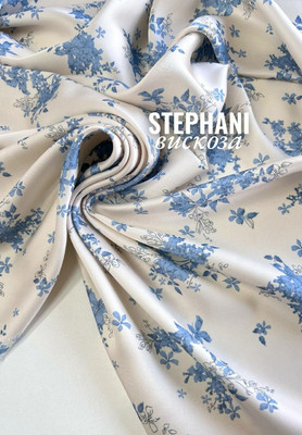Вискоза STEPHANI синие букеты STEPHANI