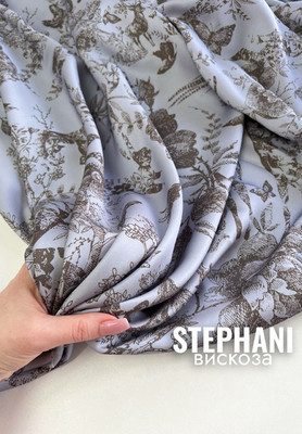 Вискоза STEPHANI серооливковый рисунок STEPHANI