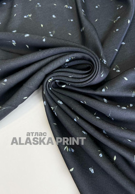 Атлас ALASKA PRINT Голубые цветочки ALASKA PRINT