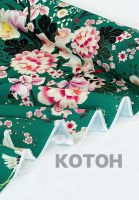 Котон Цветы Принтованный