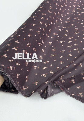 Шифон JELLA мелкие бежевые букетики Оформление заказа