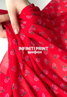 Шифон INFINITI PRINT розочки INFINITI PRINT