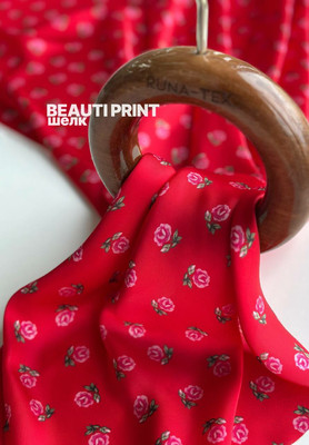Шелк BEAUTI PRINT Розочки Шелк искусственный