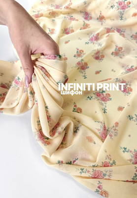 Шифон INFINITI PRINT Букеты Шифон